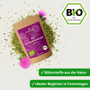 Bio Mariendistelkraut Tee 100g Packung — Mild-bitter | Herzlich Natur