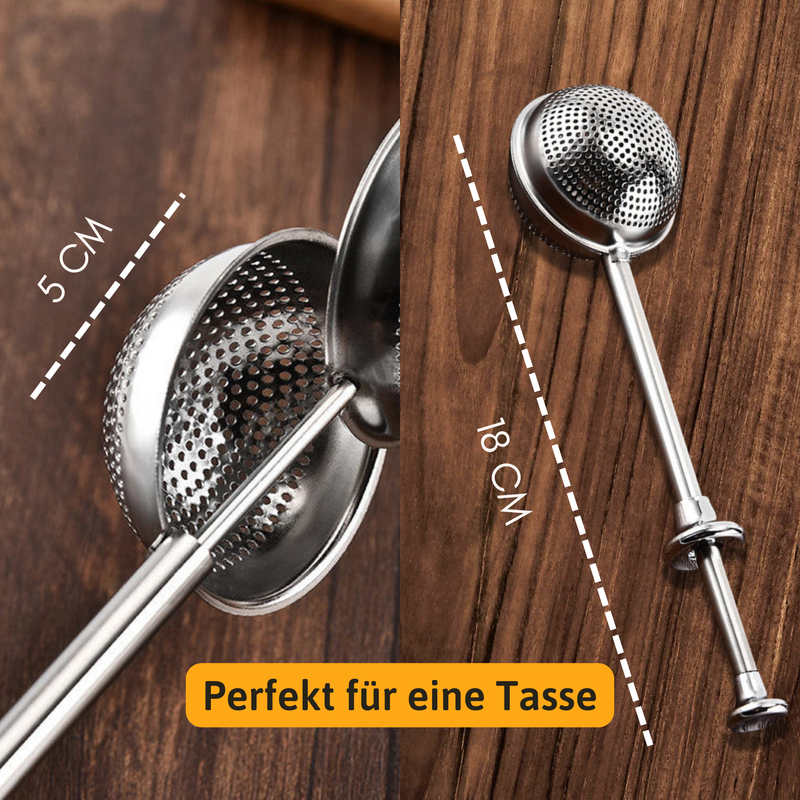 Teesieb kaufen | Edelstahl Druckgriff