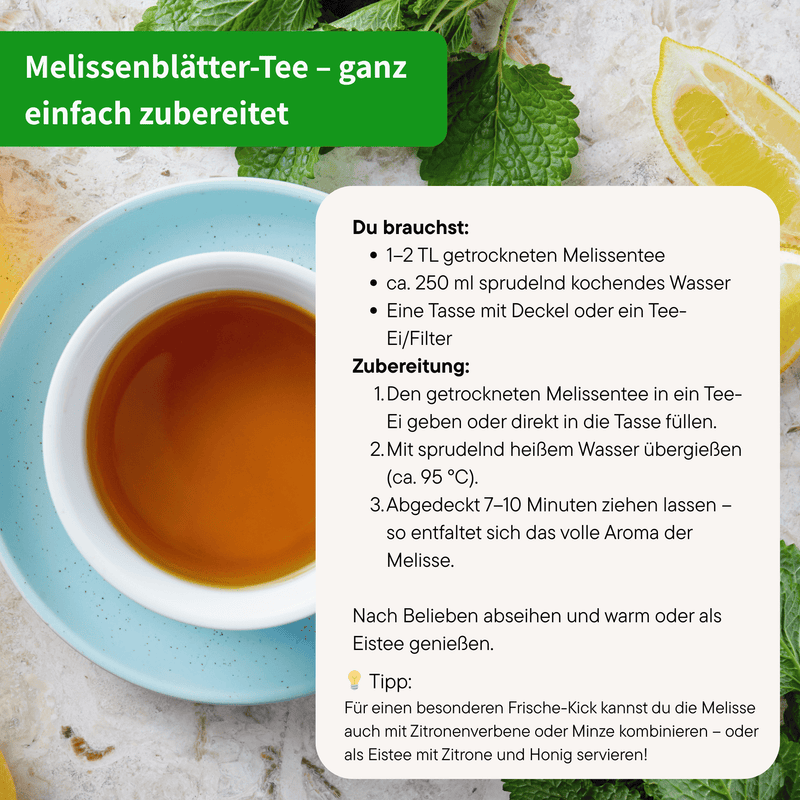Bio Melissenblätter Tee 1000g Großpackung | Herzlich Natur