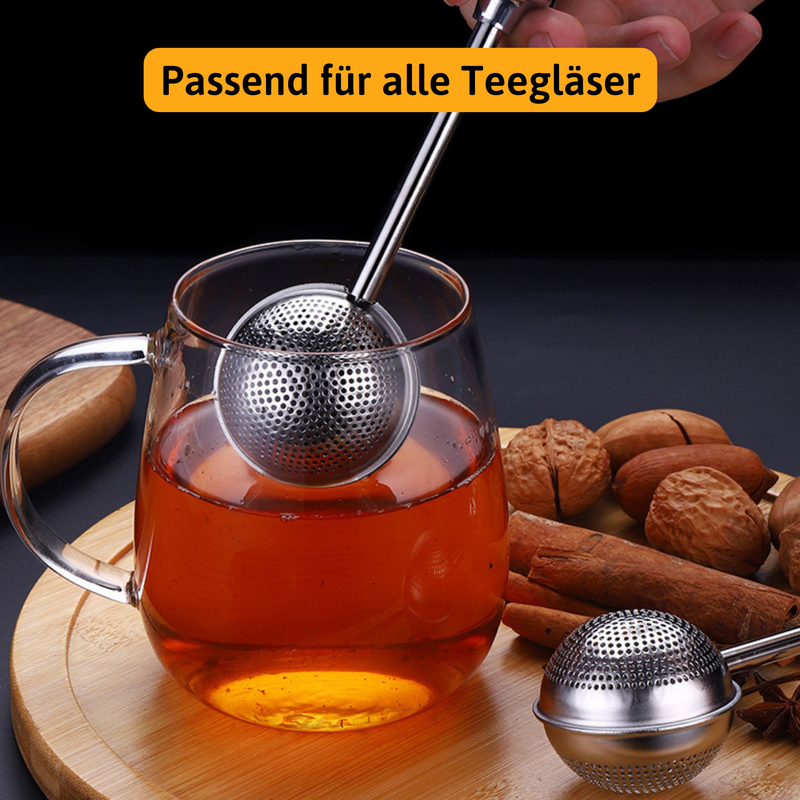Teesieb kaufen | Edelstahl Druckgriff