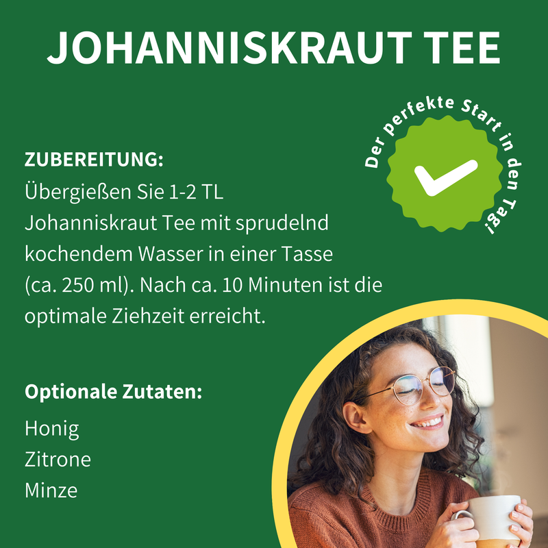 Johanniskraut goldgelbe Blüten Nahaufnahme — Bio-Kräuter | Herzlich Natur