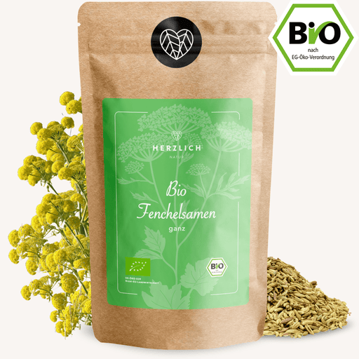 Bio Fenchelsamen getrocknet — Foeniculum vulgare aus Bio-Anbau | Herzlich Natur