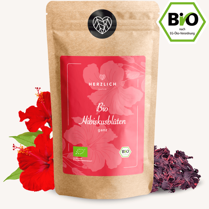 Bio Hibiskusblüten getrocknet — Hibiscus sabdariffa aus Bio-Anbau | Herzlich Natur