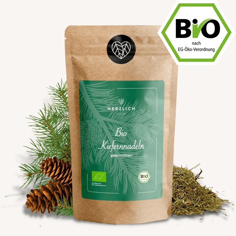 Bio Kiefernnadeln getrocknet — Pinus sylvestris aus Bio-Anbau | Herzlich Natur