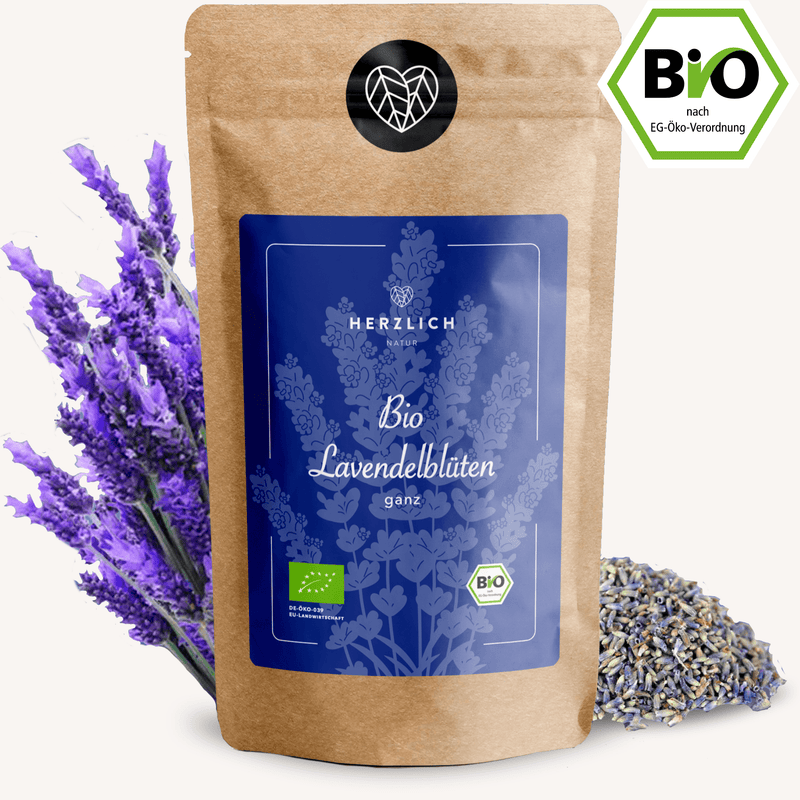 Bio Lavendelblüten getrocknet — Lavandula angustifolia aus Bio-Anbau | Herzlich Natur