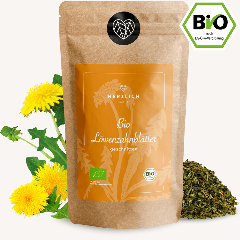 Bio Löwenzahnblätter getrocknet — Taraxacum officinale aus Bio-Anbau | Herzlich Natur