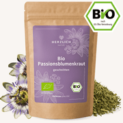 Bio Passionsblumenkraut getrocknet — Passiflora incarnata aus Bio-Anbau | Herzlich Natur