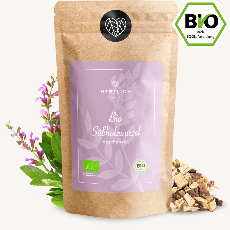 Bio Süßholzwurzel getrocknet — Glycyrrhiza glabra aus Bio-Anbau | Herzlich Natur