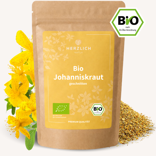 Bio Johanniskraut loses Kraut — Hypericum perforatum aus Bio-Anbau | Herzlich Natur