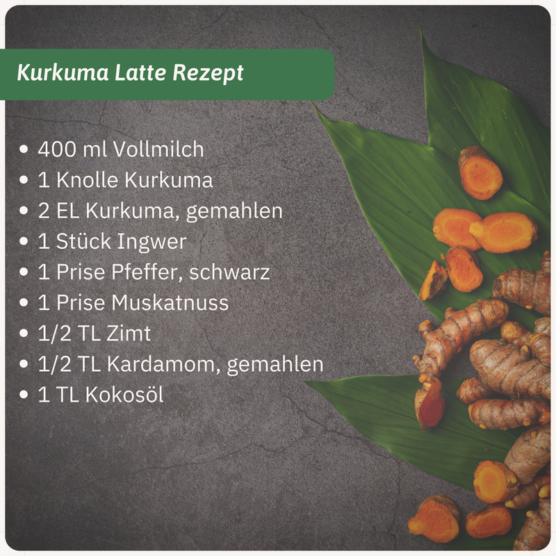 Golden Milk Zubereitung mit Kurkuma — Ayurvedisches Getränk | Herzlich Natur